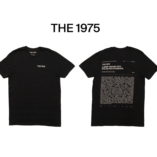 THE 1975 最新オフィシャルTシャツがリリース